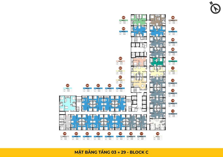 Mặt bằng Block C